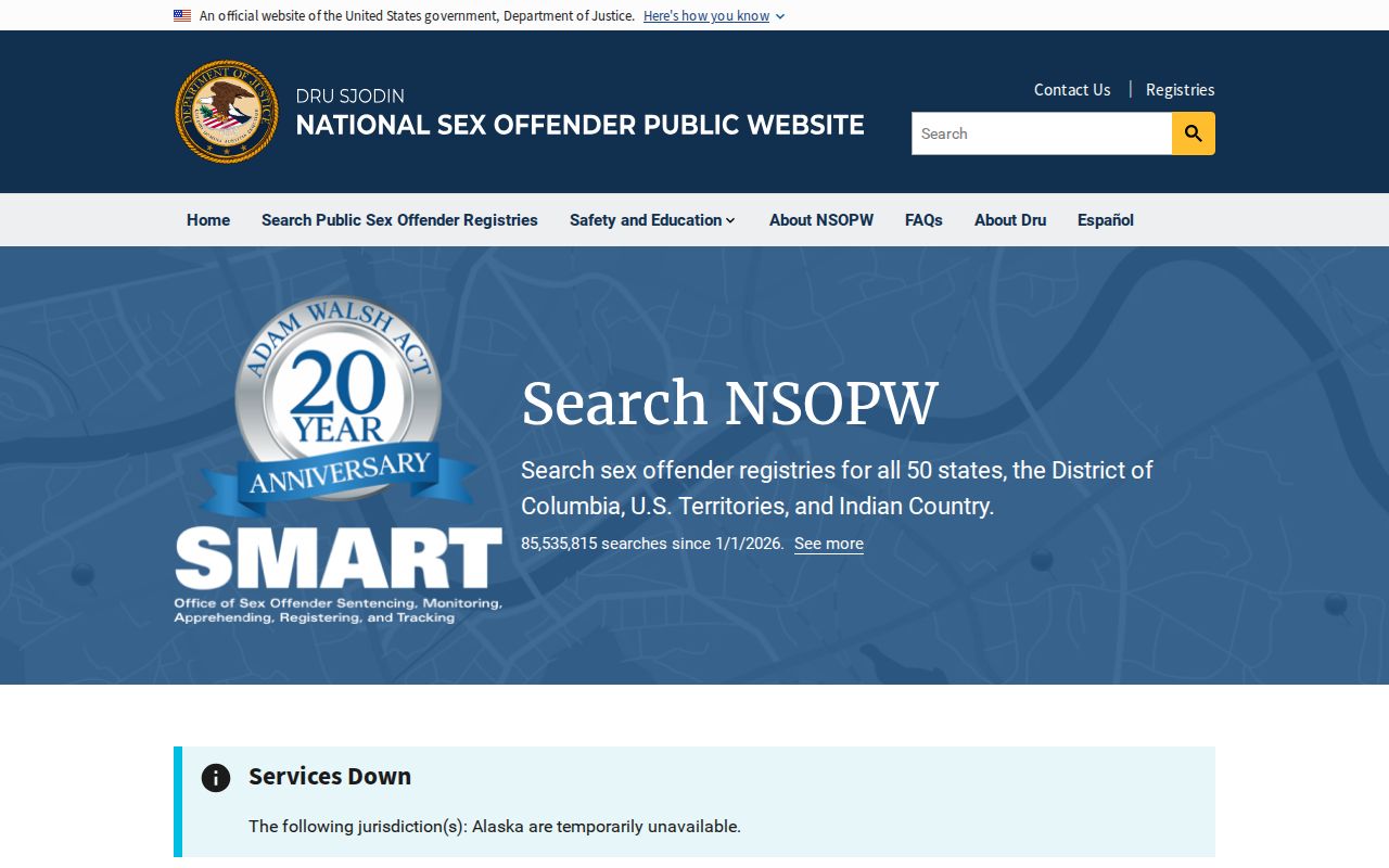 Delta County sex offender lookup national NSOPW search